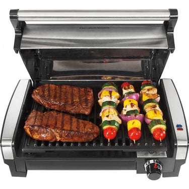 Hamilton Beach R25360 Electric Indoor Searing Grill - Stainless Steel - Factory Refurbished