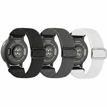Deco Essentials Nylon Elastic Bands for Garmin Smartwatches 20mm (3 pack)