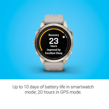 Garmin Epix Pro (Gen 2), 42mm, Sapphire, Soft Gold Steel w/ Accessories Bundle