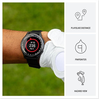 Garmin Approach S50 Advanced Golf GPS Smartwatch with Nylon Elastic Bands Bundle