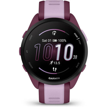Garmin Garmin Forerunner 165 Music Smart Sport Watch, Berry + Lilac w/ Accessories Kit