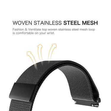 Deco Essentials 18mm 20mm 22mm Metal Bands for Garmin Venu 3S, Forerunner 265S, Lily 2 (3 pack)