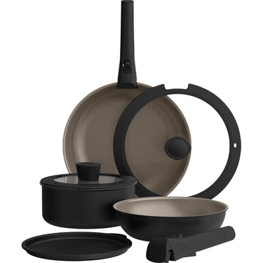 Bella 8-piece EverGood Ceramic Nonstick Cookware Set, Black (35188)