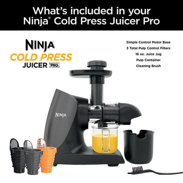 Ninja Cold Press Pro Compact Powerful Slow Juicer Renewed with 2 Year Warranty