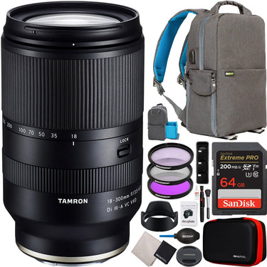 Tamron 18-300mm F3.5-6.3 Di III-A VC VXD Lens for Nikon Z-Mount APS-C B061 Bundle
