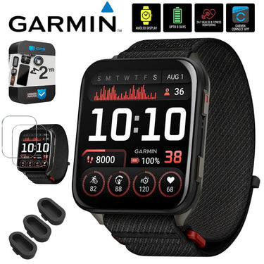 Garmin Venu X1 Premium GPS Smartwatch, Black Titanium w/ Warranty + Accessories Bundle