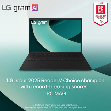LG gram 15.6" Intel Ultra 7 255H 16GB, 1TB Touch Laptop with Intel Evo AI
