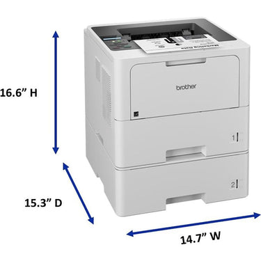 Brother HL-L6210DWT Business Monochrome Laser Printer, White