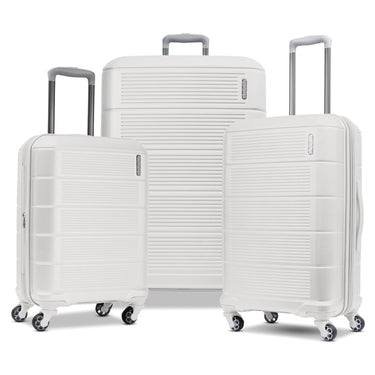 American Tourister Stratum 2.0 Expandable Hardside Luggage with Spinner Wheels, White (3-Piece Set)