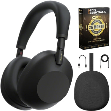 Sony WH-1000XM6 Wireless Headphones, Black with Exclusive 2 Year Warranty Bundle
