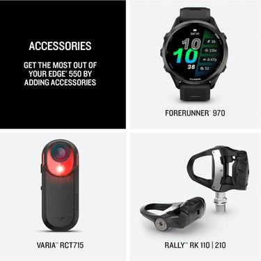 Garmin Edge 550 Standard Edition, Compact GPS Cycling Computer, Vivid Color Display