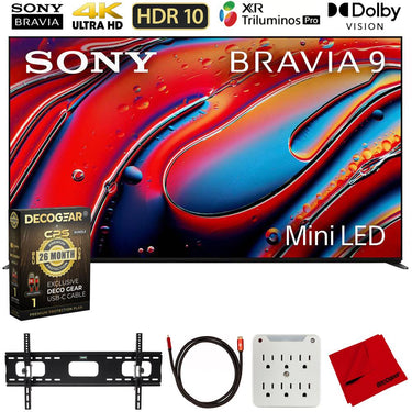 Sony BRAVIA 9 K65XR90 65" 4K HDR QLED Mini-LED TV (2024) + 26 Month Protection Bundle