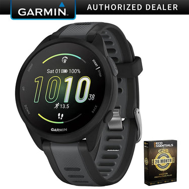 Garmin Forerunner 165 Smart Sport Watch Black+Slate Gray w/ 26 Month Protection