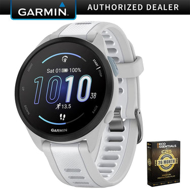 Garmin Forerunner 165 Smart Sport Watch Gray + Whitestone + 26 Month Protection