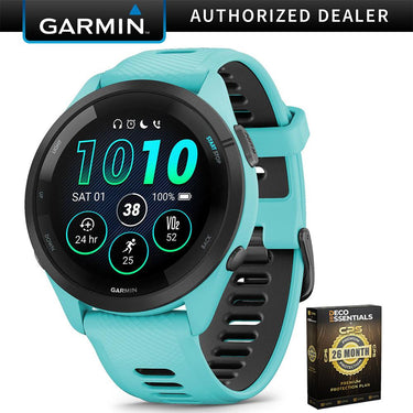 Garmin Forerunner 265 GPS Smartwatch Aqua/Black with 26 Month Protection