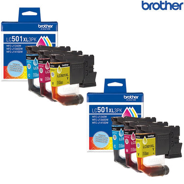 Brother Genuine 3-Pack High Yield Color Ink Cartridges Cyan/Magenta/Yellow 2Pack