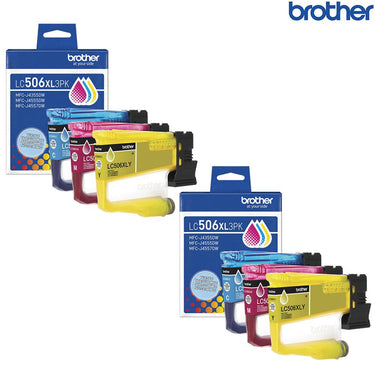 Brother Genuine 3-Pack High Yield Color Ink Cartridges Cyan/Magenta/Yellow 2Pack