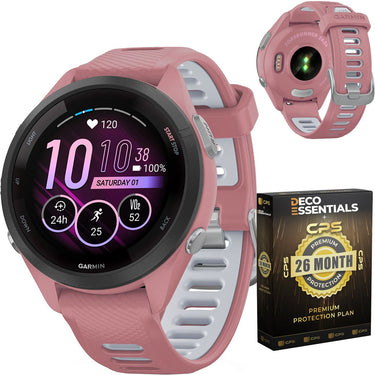 Garmin Forerunner 265S GPS Smartwatch Pink/Whitestone with 26 Month Protection