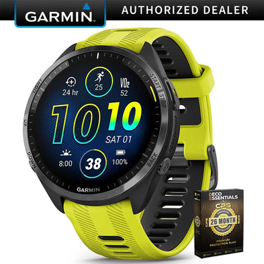 Garmin Forerunner 965 Running Smartwatch Yellow & Black with 26 Month Protection