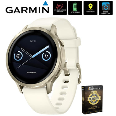 Garmin Venu 4 41mm GPS Smartwatch Lunar Gold w/ Bone Band + 26 Month Protection