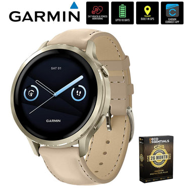 Garmin Venu 4, 41mm Smartwatch, Lunar Gold with 26 Month Protection