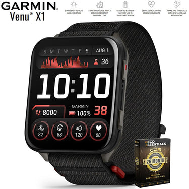 Garmin Venu X1 Premium GPS Smartwatch Black Titanium with 26 Month Protection
