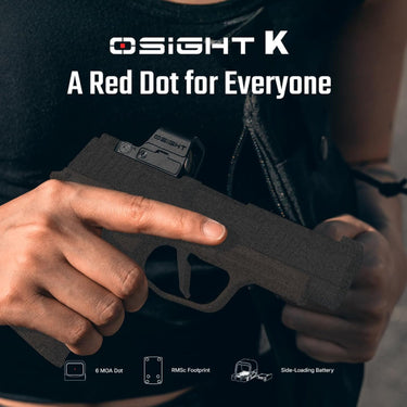 OSIGHT K-RD Red 6 MOA Open Reflex Sight - RMSc Footprint