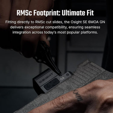 OSIGHT SE 6 MOA Green Enclosed Reflex Sight — RMSc Footprint