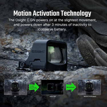 OSIGHT C-GN Green Multi-Reticle Open Reflex Sight