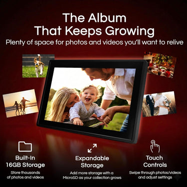 Minolta Smart Photo Frame 10.1 inch - Digital Picture Frame with IPS Touch Screen