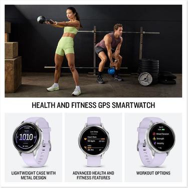 Garmin Venu 4 41mm Health & Fitness GPS Smartwatch Silver + Accessories Bundle