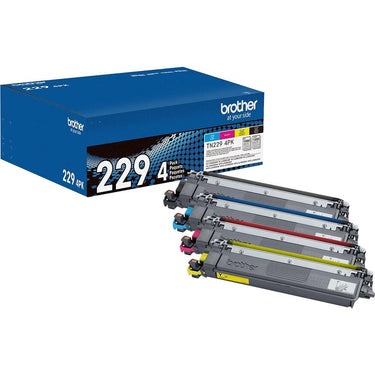 Brother Standard-Yield Toner 4 Pack C/M/Y/BK + Tech Smart USA Printer Softwares