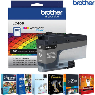 Brother INKvestment Standard-yield Ink cartridges Black with Printer Softwares