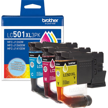 Brother Genuine 3-Pack High Yield Color Ink Cartridges C/M/Y + Printer Softwares