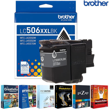 Brother Genuine Super High Yield Black Ink Cartridge with Printer Softwares