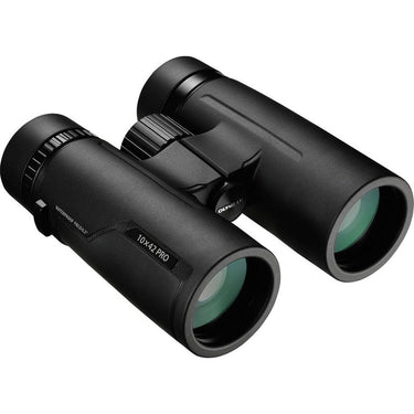 OM Digital Solutions 10x42 PRO Compact Waterproof Roof Prism Binoculars, Black (V501021BU000)