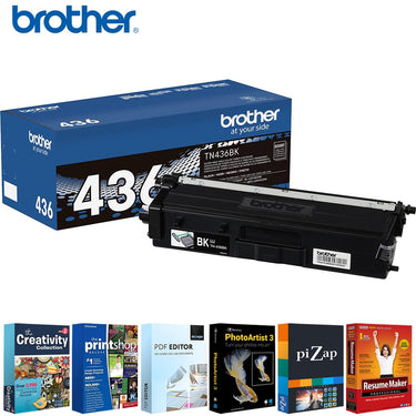 Brother Super High-yield Black Laser Toner Cartridge + Printer Essentials Bundle