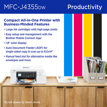 Brother INKvestment Wireless All-in-One Inkjet Printer w/ Print Like A Pro Bundle