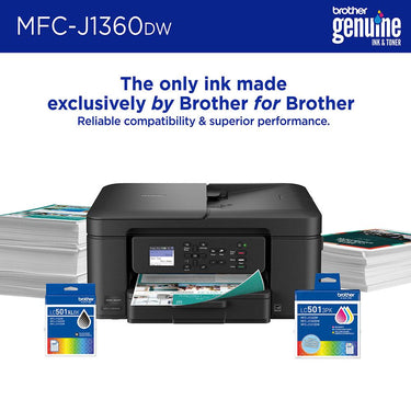 Brother Work Smart 1360 Wireless Color All-in-One Printer w/ Print Like A Pro Bundle