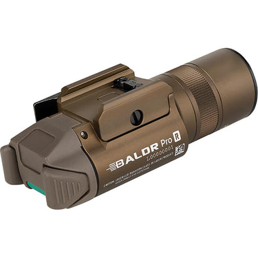 OLIGHT Baldr Pro R 1,350 Lumens Tactical Light with Green Laser, Desert Tan