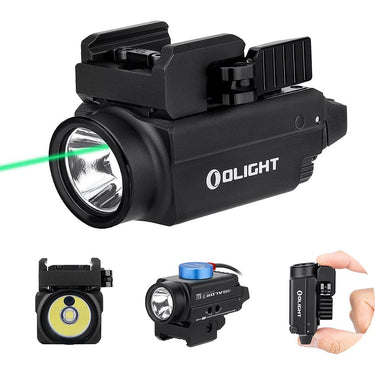 OLIGHT Baldr S 800 Lumens Rail Mounted Tactical Light, Black with Green Laser