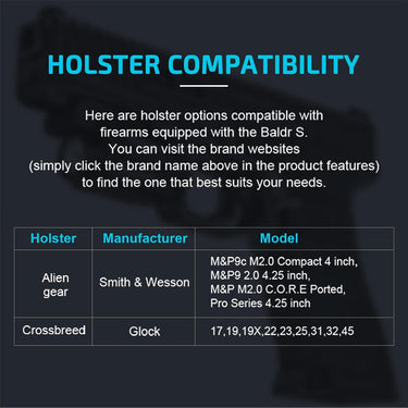 OLIGHT Baldr S 800 Lumens Rail Mounted Tactical Light, Black with Blue Laser