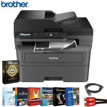 Brother DCP-L2640DW Monochrome Laser Printer with 26-Month Plan, HDMI & USB Cables