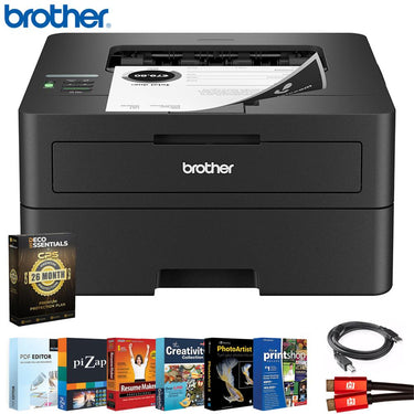 Brother HLL2460DW SOHO Laser Printer with 26-Month Plan, HDMI & USB Cables