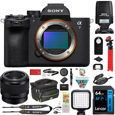 Sony a7 V Full-frame Mirrorless Camera w/ FE 50mm F1.8 Lens + Accessories Bundle