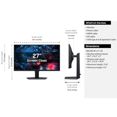 Samsung 27” Odyssey G7 G70F FHD Resolution Gaming Monitor