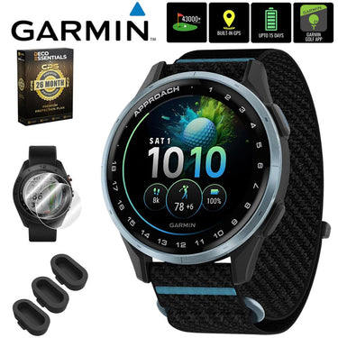 Garmin Approach J1 Cloud Blue Aluminum Bezel w/ Black/Azure Band +26 Month Protection
