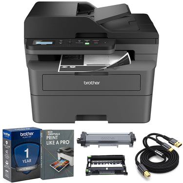 Brother Wireless Monochrome Multi-Function Laser Printer w/ Print Like A Pro Bundle