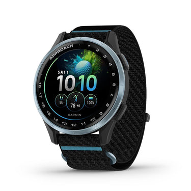 Garmin Approach J1 Cloud Blue Aluminum Bezel w/ Black/Azure Band +Accessories Bundle