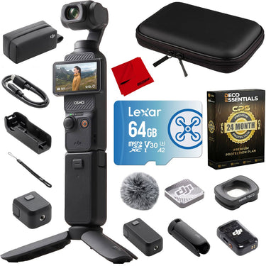 DJI Osmo Pocket 3 Creator Combo 4K 120fps Handheld Gimbal with 64GB Case Bundle